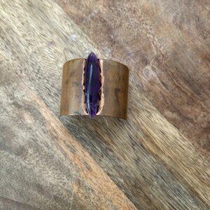 Copper Bracelet with Amethyst stone